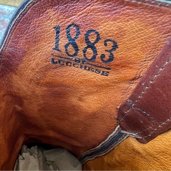 Lucchese 1883 Bart N1596 Leather Western Cowboy Boots Brown Cowhide Handmade 10D - Picture 13 of 16